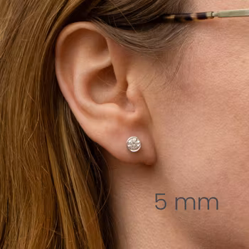Moissanite Comfort Small Earring Recycled Sterling Silver