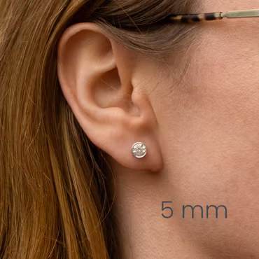 Moissanite Comfort Small Earring Recycled Sterling Silver