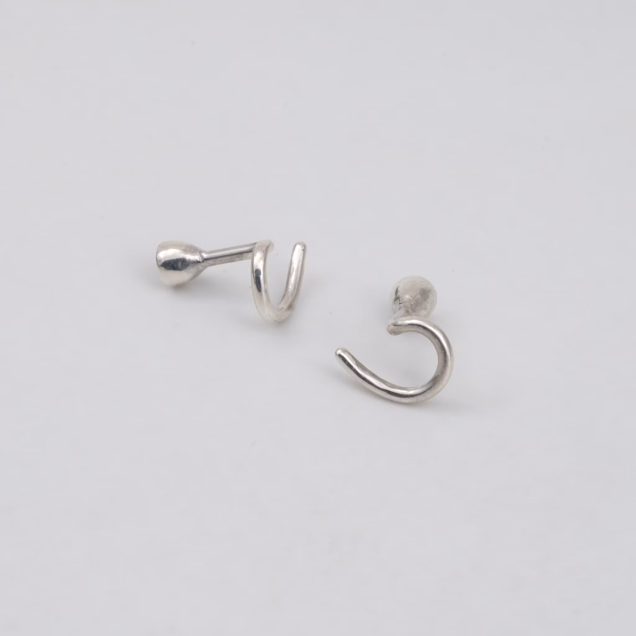 Labgrown Ruby Mini Comfort Earrings Recycled Silver