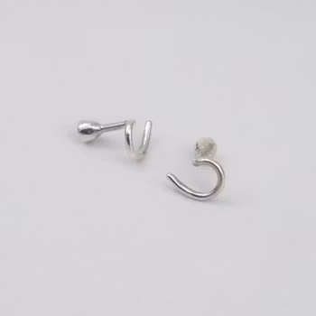 Labgrown Ruby Mini Comfort Earrings Recycled Silver