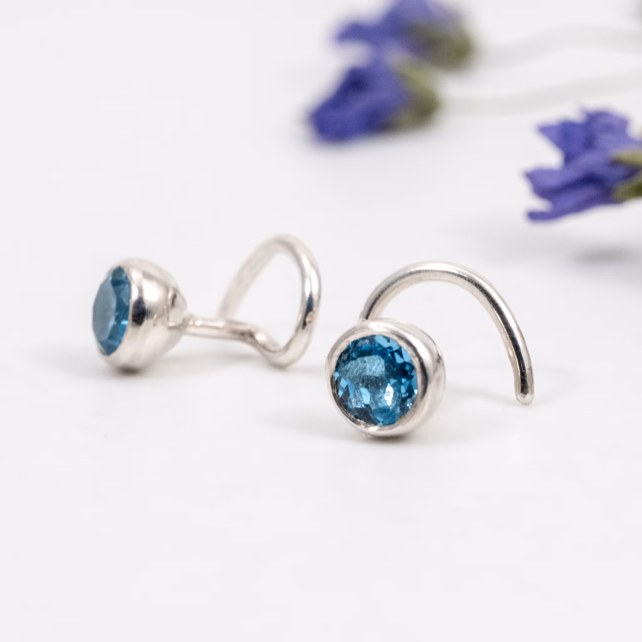 Topaz Comfort Oorbellen Gerecycled Zilver