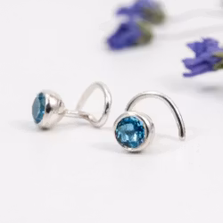 Topaz Comfort Earrings Recycled Silver