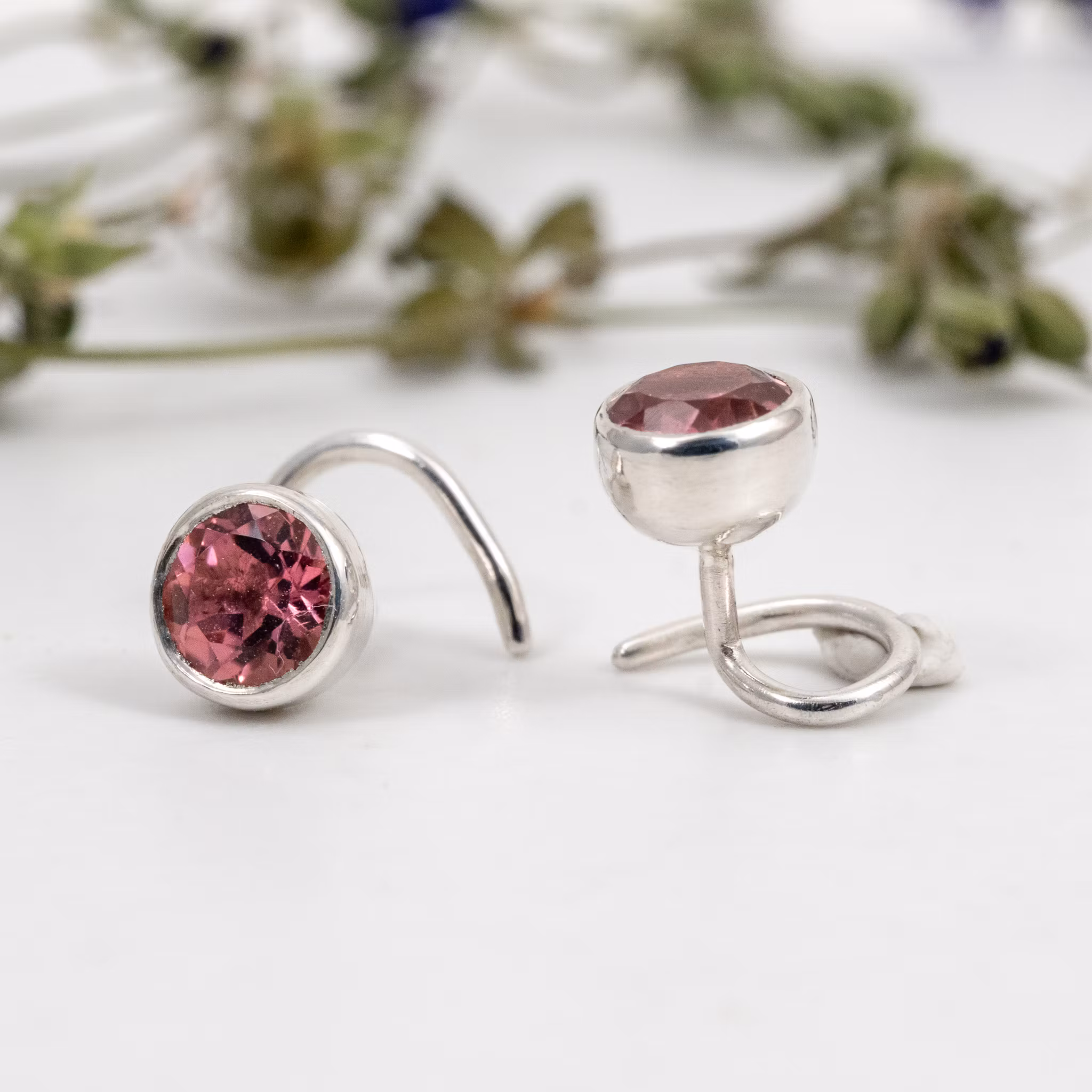 Tourmaline Comfort Earrings Recycled Silver