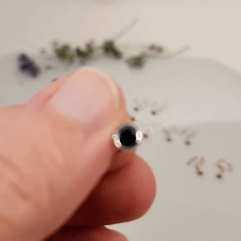 Sapphire Labgrown Comfort Earrings Recycled Silver