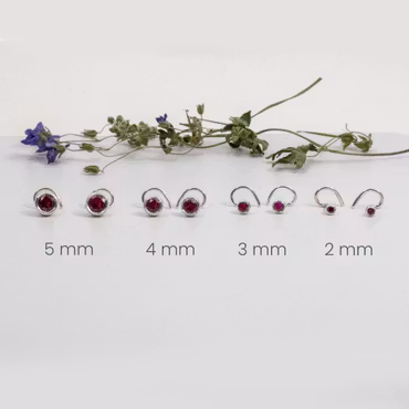 Saffier Labgrown Comfort Oorbellen Gerecycled Zilver