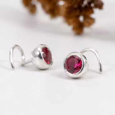 Saffier Labgrown Comfort Oorbellen Gerecycled Zilver