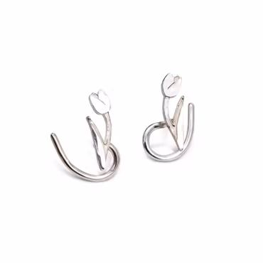 Tulip Comfort - Earrings in Recycled Sterling Silver