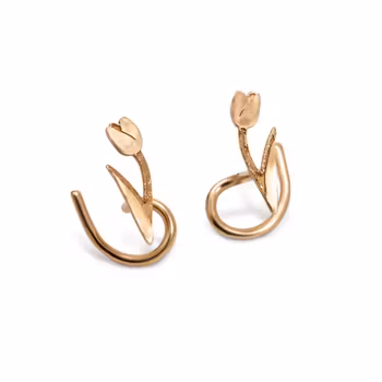 18K Tulip - Comfort Earrings in Recycled Gold