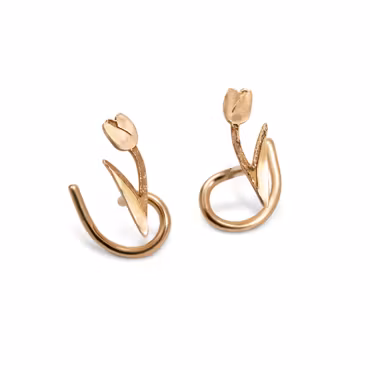 18K Tulip - Comfort Earrings in Recycled Gold