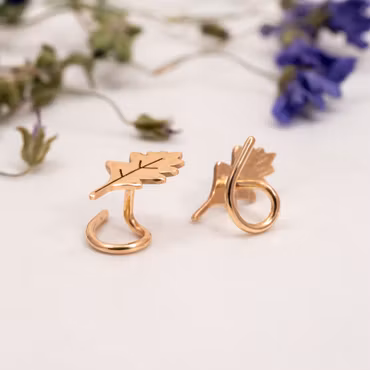 18K Oak Comfort - Earrings in Recycled gold