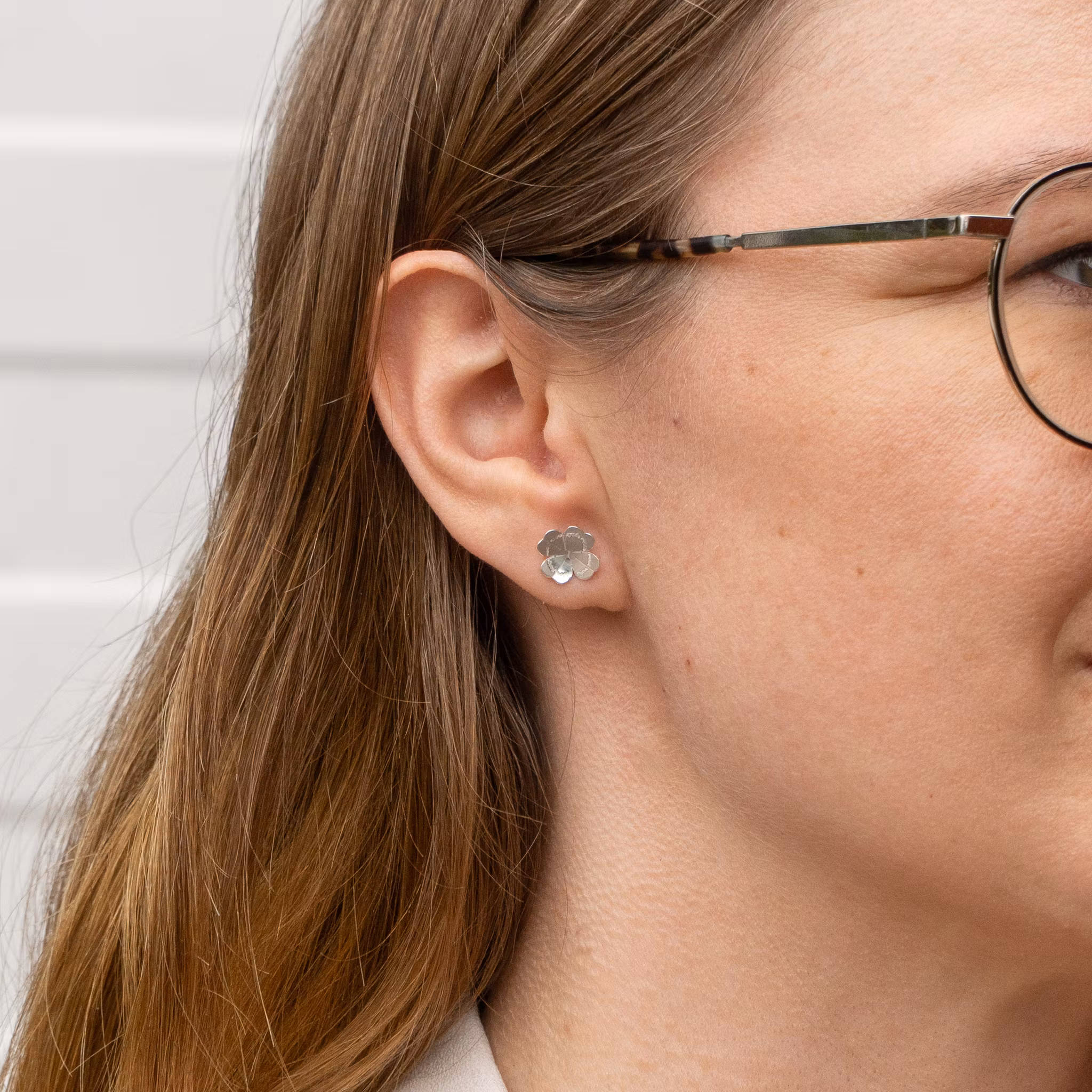 Clover Set - Earrings and Necklace in Recycled Silver