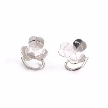 Three-leaf Clover Comfort - Earrings in Recycled Silver