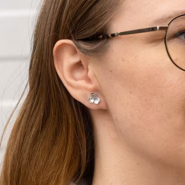 Three-leaf Clover Comfort - Earrings in Recycled Silver