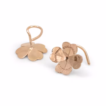 18K Four-Leaf Clover Comfort - Earrings in Recycled Gold