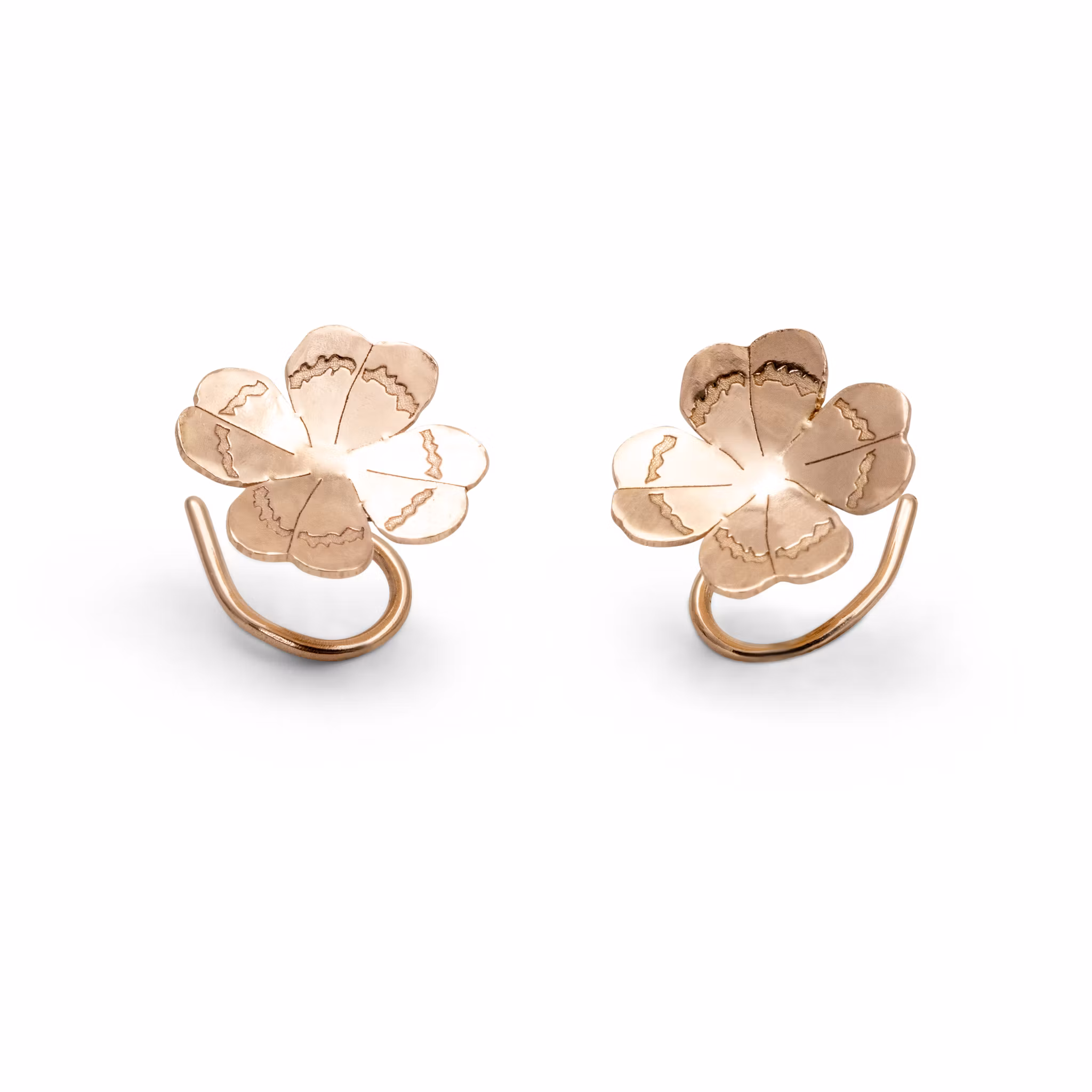 18K Four-Leaf Clover Comfort - Earrings in Recycled Gold