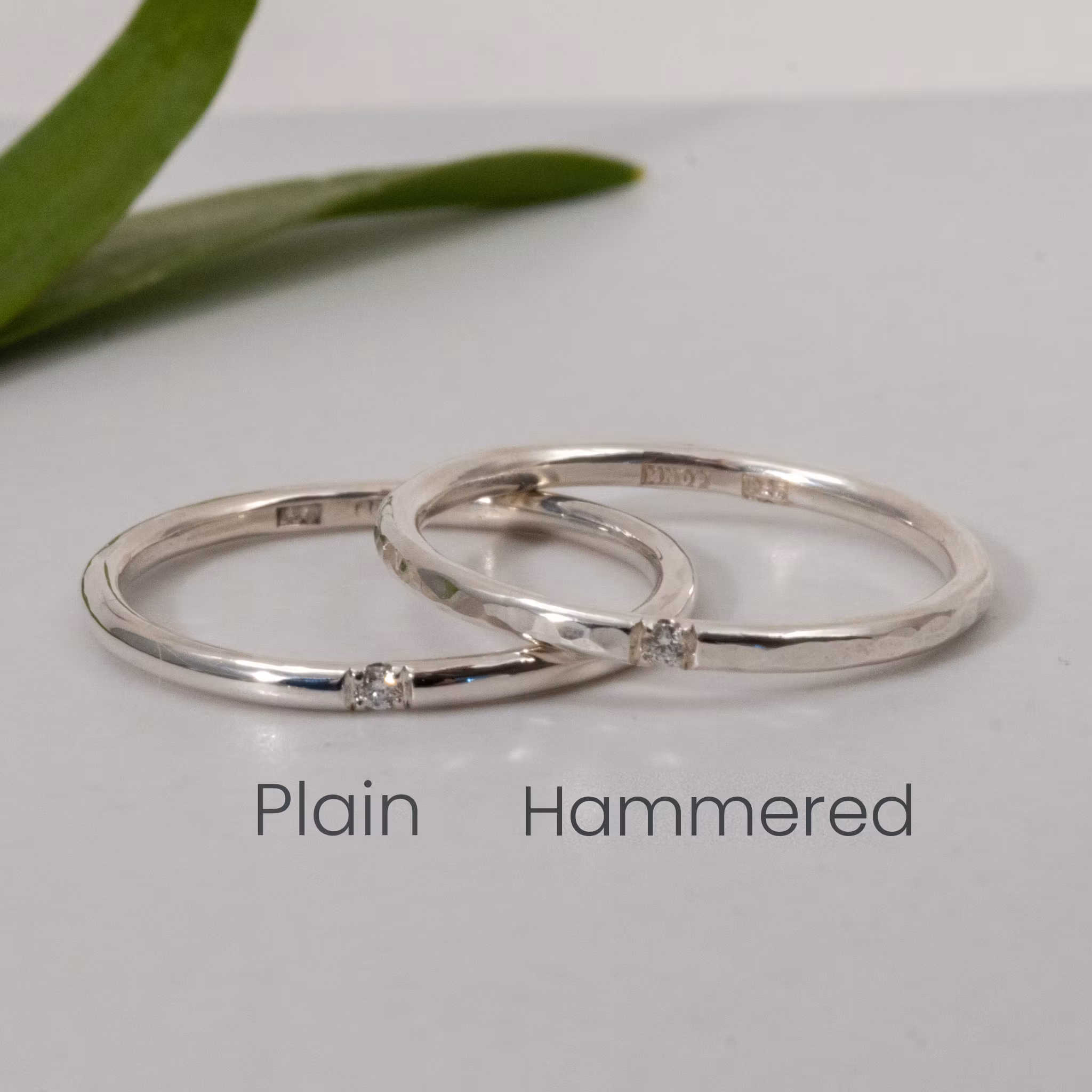 Lily Ring Recycled Diamond Sterling Silver