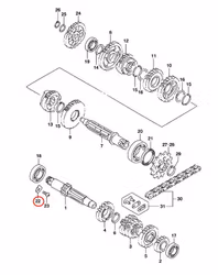 22: Suzuki RM85 bricka transmission