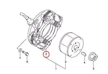 2: Suzuki RM85 tändplatta stator