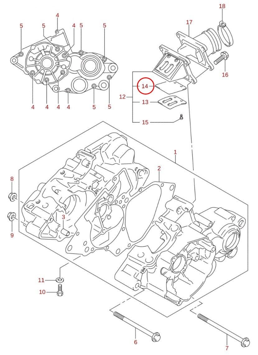 Lösa blad Reedventil Suzuki RM85 2002-2022. Suzuki RM80 1985-2001.
