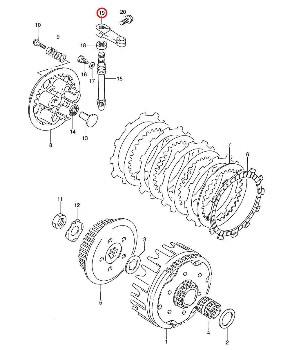 Kopplingsarm Suzuki RM85