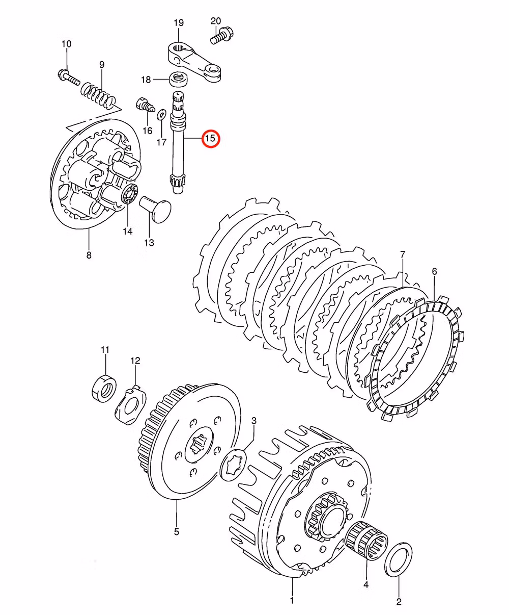 15: Suzuki RM85  pinion