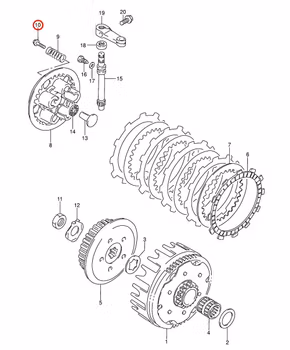 10: Suzuki RM85 bult kopplingsfjäder