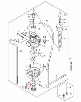 20: Suzuki RM85 o-ring bottenplugg