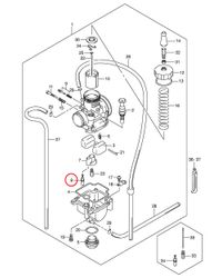 8: Suzuki RM85 lågfartsmunstycke