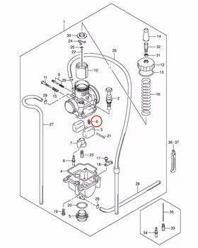 6: Suzuki RM85 nålventil