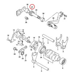 27: Suzuki RM85 fjäder växelaxel