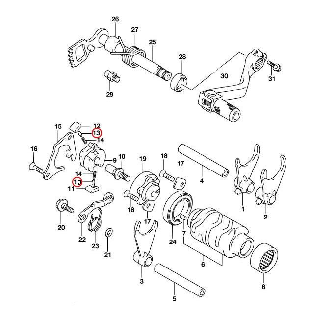 13: Suzuki RM85 pin