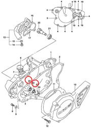 22: Suzuki RM85 lager vattenpump