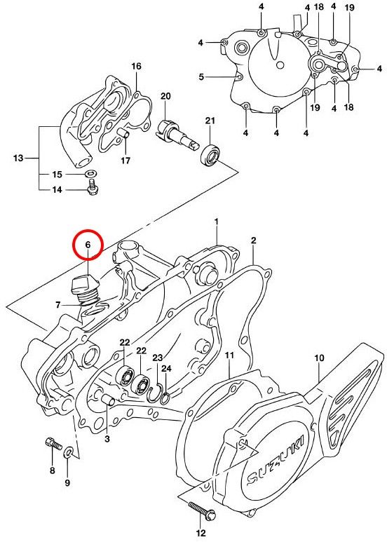 Påfyllningsplugg Suzuki RM85