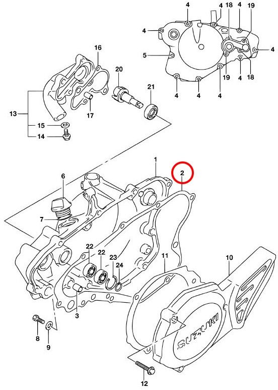 Packning kopplingskåpa Suzuki RM85