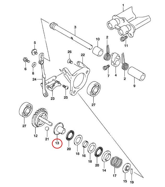 13: Suzuki RM85 governor driven