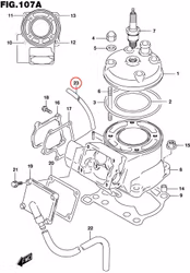 23: Suzuki RM85 ventilationsslang cylinder