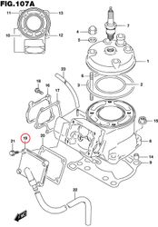 19: Suzuki RM85 kåpa cylinder