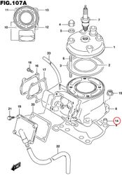 14: Suzuki RM85 styrning cylinderfot