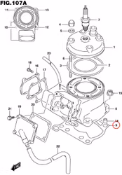 9: Suzuki RM85 cylinderfotspackning