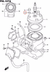 5: Suzuki RM85 bricka topplock