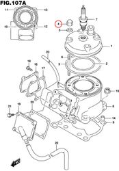4: Suzuki RM85 mutter topplock