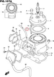 3: Suzuki RM85 o-ring topplock (yttre)