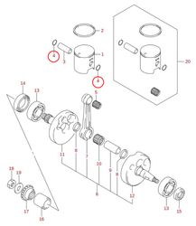 4: Suzuki RM85 clips kolvbult (1par)