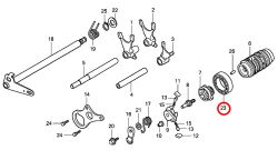 23: Lager växeltrumma Honda CR85