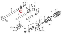 19: Fjäder växelaxel Honda CR85