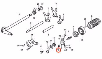 10: Collar shifter Honda CR85