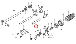 4: Axel växelgaffel Honda CR85