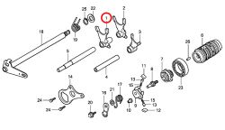 1: Växelgaffel Honda CR85 (höger)