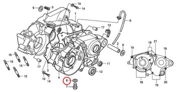 8: Bricka avtappningsplugg Honda CR85