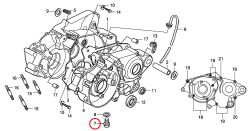 7: Avtappningsplugg Honda CR85